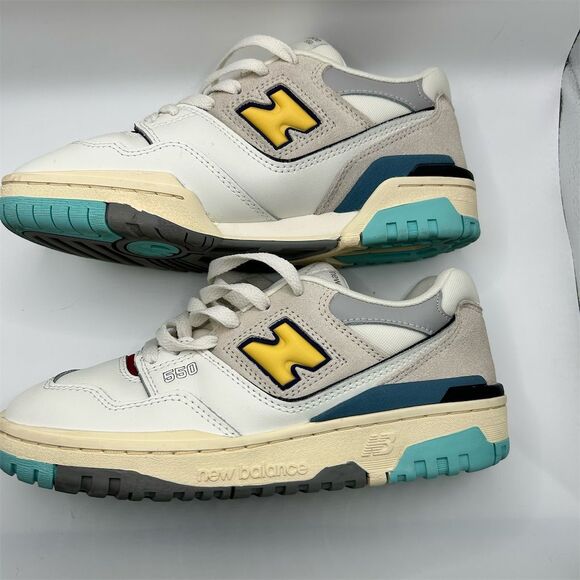 New Balance 550 Sea Salt Yellow Cream Low Top Sneakers Size 6 Women's - Picture 8 of 10
